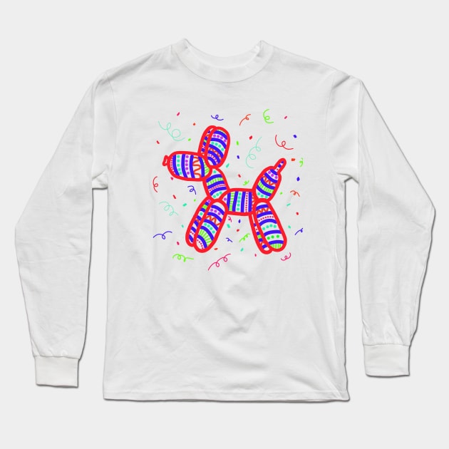 Balloon Dog Party Long Sleeve T-Shirt by Whoopsidoodle